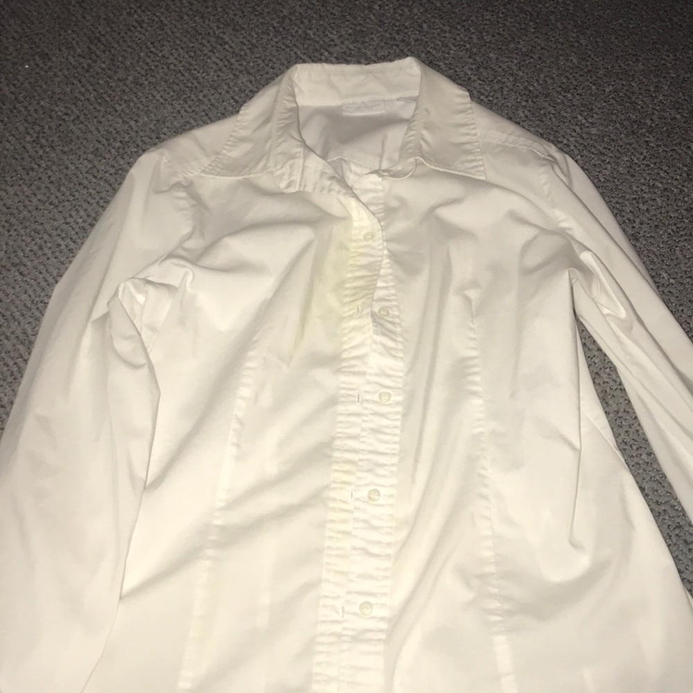 White long sleeve button down